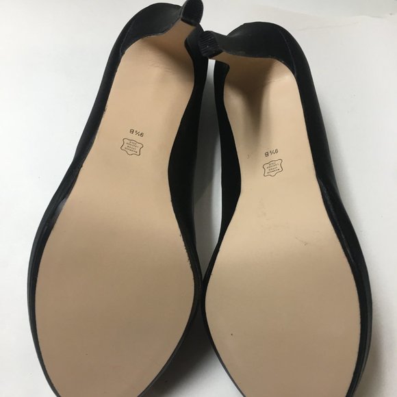 Jewel Tone Rhinestone Black Open Toe Pumps Stiletto Heels Shoes Mad Men Style - Picture 5 of 9